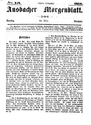 Ansbacher Morgenblatt Samstag 20. Mai 1854