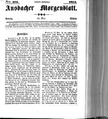 Ansbacher Morgenblatt Sonntag 28. Mai 1854