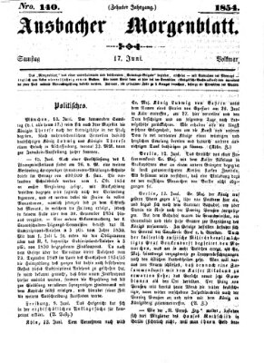 Ansbacher Morgenblatt Samstag 17. Juni 1854