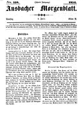 Ansbacher Morgenblatt Samstag 8. Juli 1854