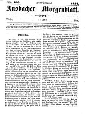 Ansbacher Morgenblatt Dienstag 11. Juli 1854