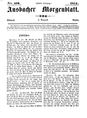 Ansbacher Morgenblatt Mittwoch 2. August 1854