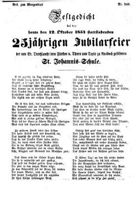 Ansbacher Morgenblatt Donnerstag 12. Oktober 1854