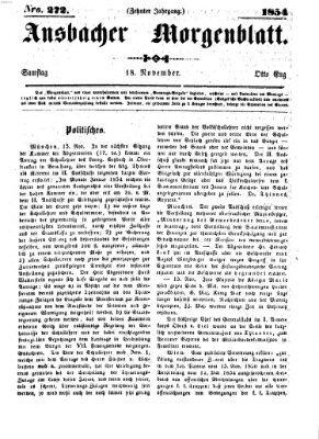 Ansbacher Morgenblatt Samstag 18. November 1854