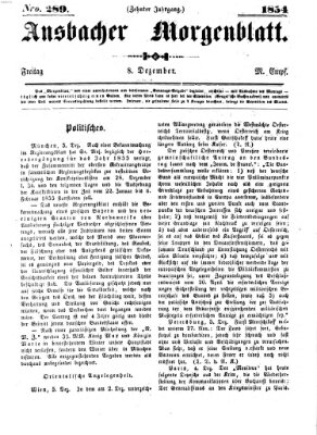 Ansbacher Morgenblatt Freitag 8. Dezember 1854