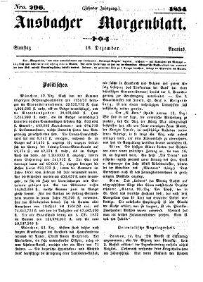 Ansbacher Morgenblatt Samstag 16. Dezember 1854