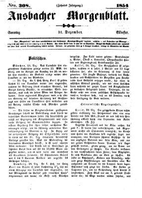 Ansbacher Morgenblatt Sonntag 31. Dezember 1854