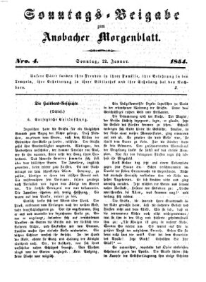 Ansbacher Morgenblatt Sonntag 22. Januar 1854