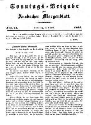 Ansbacher Morgenblatt Sonntag 9. April 1854