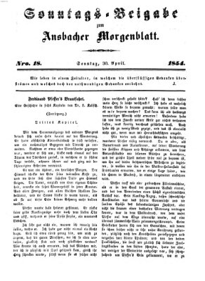 Ansbacher Morgenblatt Sonntag 30. April 1854