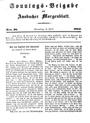 Ansbacher Morgenblatt Sonntag 9. Juli 1854