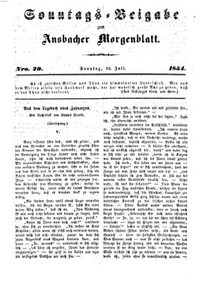 Ansbacher Morgenblatt Sonntag 16. Juli 1854