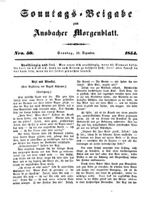 Ansbacher Morgenblatt Sonntag 10. Dezember 1854