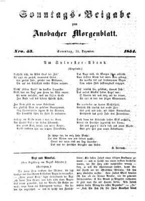 Ansbacher Morgenblatt Sonntag 31. Dezember 1854