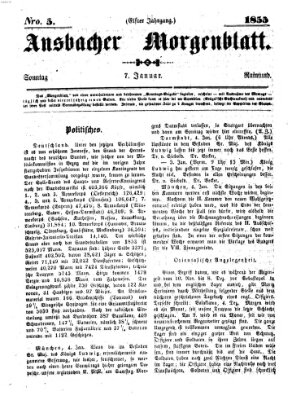 Ansbacher Morgenblatt Sonntag 7. Januar 1855