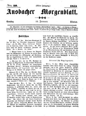 Ansbacher Morgenblatt Samstag 13. Januar 1855