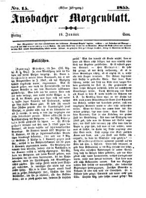 Ansbacher Morgenblatt Freitag 19. Januar 1855