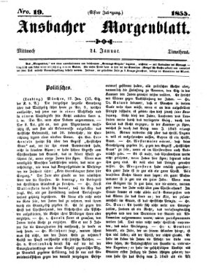 Ansbacher Morgenblatt Mittwoch 24. Januar 1855