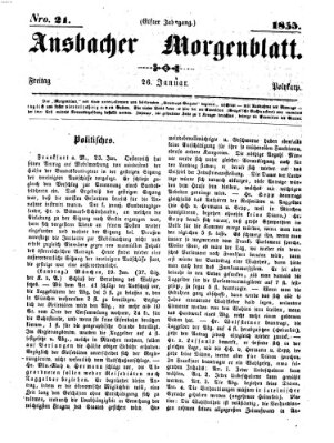 Ansbacher Morgenblatt Freitag 26. Januar 1855