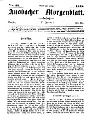 Ansbacher Morgenblatt Samstag 27. Januar 1855