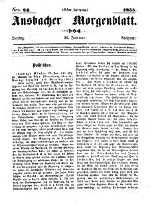 Ansbacher Morgenblatt Dienstag 30. Januar 1855