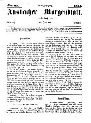 Ansbacher Morgenblatt Mittwoch 31. Januar 1855