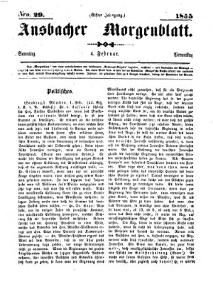 Ansbacher Morgenblatt Sonntag 4. Februar 1855