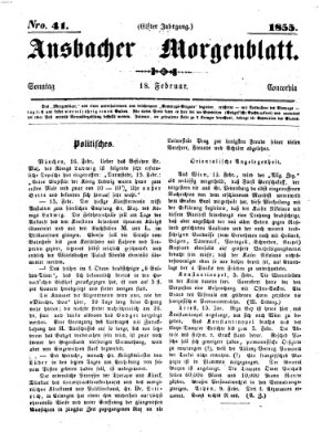 Ansbacher Morgenblatt Sonntag 18. Februar 1855