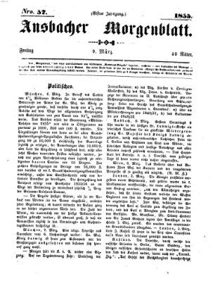 Ansbacher Morgenblatt Freitag 9. März 1855