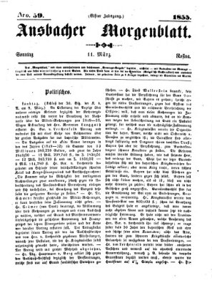 Ansbacher Morgenblatt Sonntag 11. März 1855