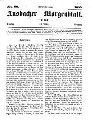 Ansbacher Morgenblatt Dienstag 13. März 1855