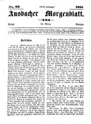 Ansbacher Morgenblatt Freitag 23. März 1855