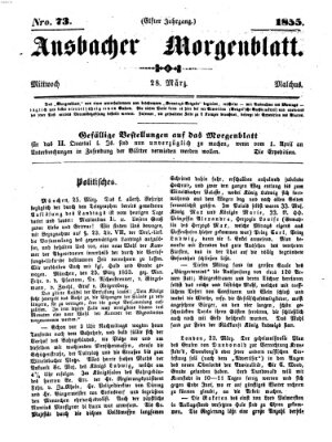 Ansbacher Morgenblatt Mittwoch 28. März 1855