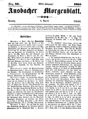 Ansbacher Morgenblatt Sonntag 8. April 1855