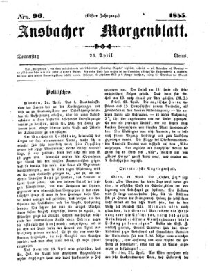 Ansbacher Morgenblatt Donnerstag 26. April 1855