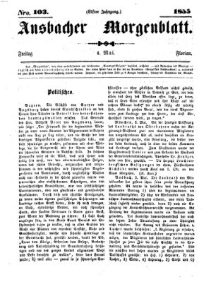 Ansbacher Morgenblatt Freitag 4. Mai 1855