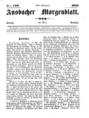 Ansbacher Morgenblatt Sonntag 20. Mai 1855