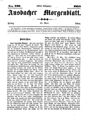 Ansbacher Morgenblatt Freitag 25. Mai 1855