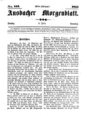 Ansbacher Morgenblatt Dienstag 3. Juli 1855