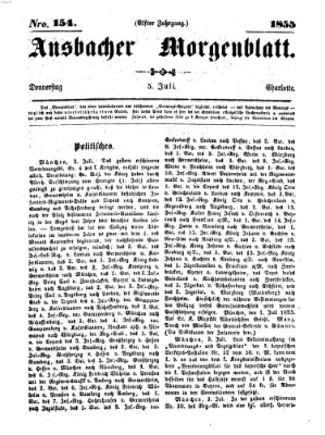 Ansbacher Morgenblatt Donnerstag 5. Juli 1855