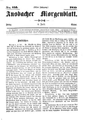 Ansbacher Morgenblatt Freitag 6. Juli 1855