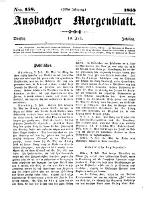 Ansbacher Morgenblatt Dienstag 10. Juli 1855