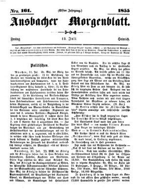 Ansbacher Morgenblatt Freitag 13. Juli 1855