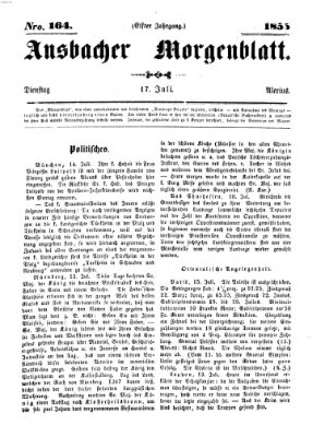 Ansbacher Morgenblatt Dienstag 17. Juli 1855