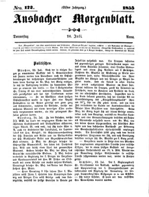Ansbacher Morgenblatt Thursday 26. July 1855