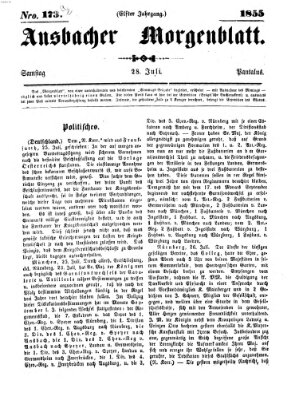 Ansbacher Morgenblatt Samstag 28. Juli 1855