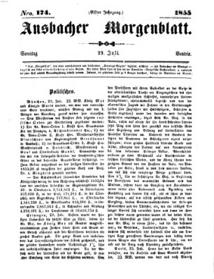 Ansbacher Morgenblatt Sonntag 29. Juli 1855