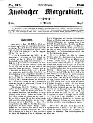 Ansbacher Morgenblatt Freitag 3. August 1855