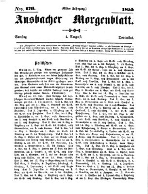 Ansbacher Morgenblatt Samstag 4. August 1855