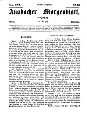 Ansbacher Morgenblatt Freitag 10. August 1855